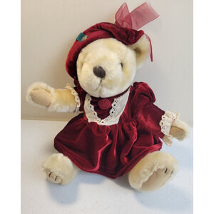 Pickford Bears Pearl in Red Dress Teddy Bear Plush Jointed Stuffed Animal Toy
